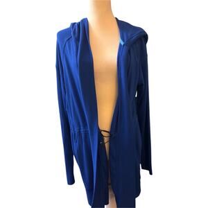Zella 'Cirrus' Sport Cardigan Hoodie Open Front Jacket, Vivid Blue, Size Large